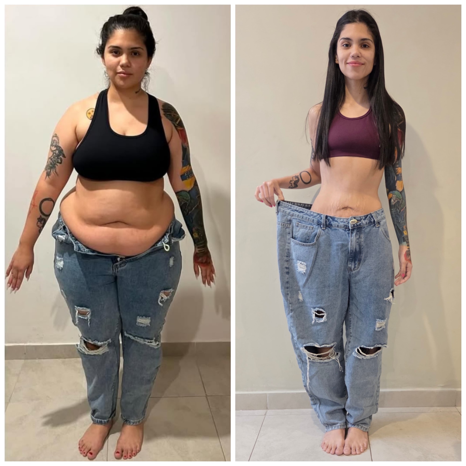 Transformación real antes y después